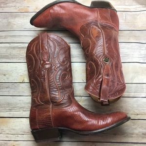 Los Altos Genuine Lizard Cowboy Boots